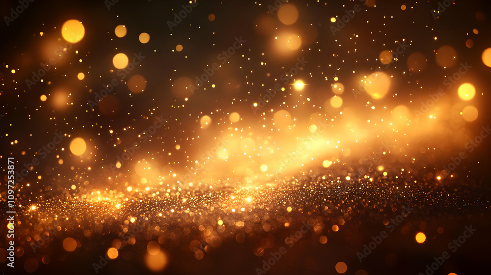 Fototapeta premium Golden Glitter Abstract Background