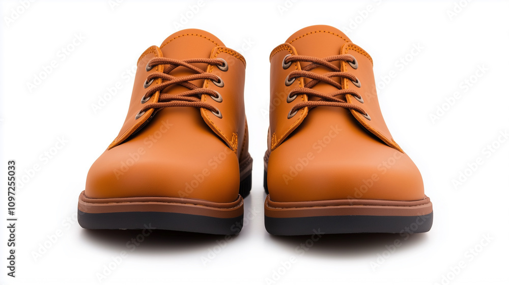 Stylish brown leather shoes with laces, perfect for casual or formal wear. These durable shoes offer comfort and versatility for various occasions. Stylish brown leather shoes with laces, perfect for casual or formal wear. These durable shoes offer comfort and versatility for various occasions.