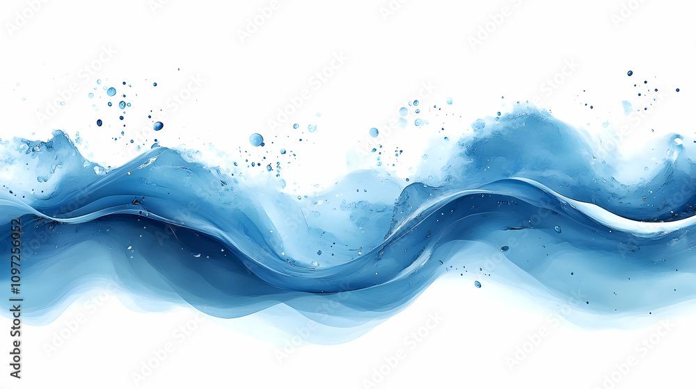 Abstract Blue Wave Illustration Abstract Blue Wave Illustration
