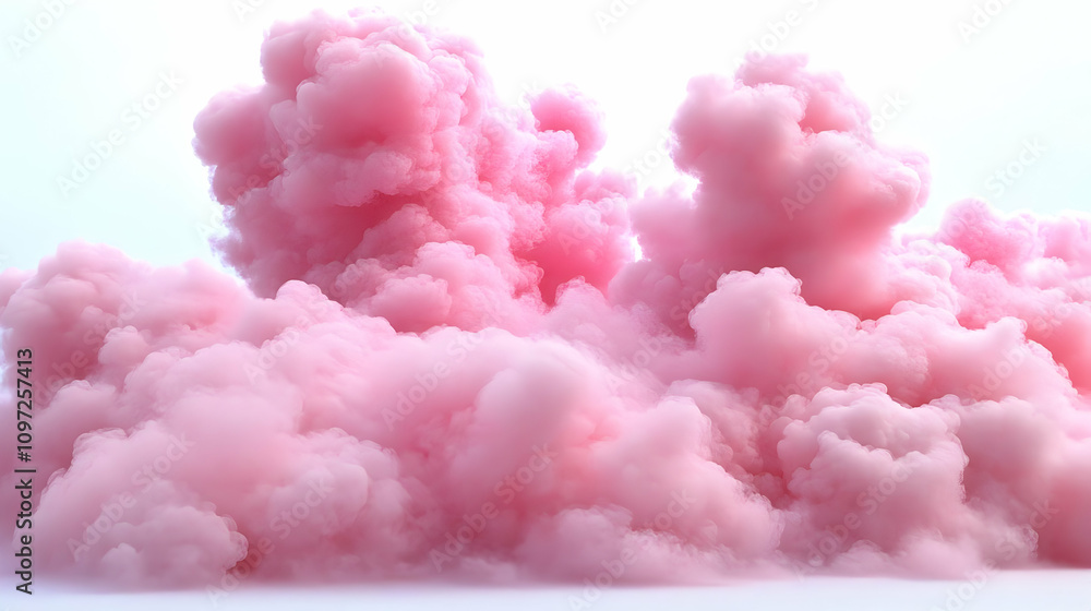 Pink Cloud 3D Render Abstract Background Pink Cloud 3D Render Abstract Background