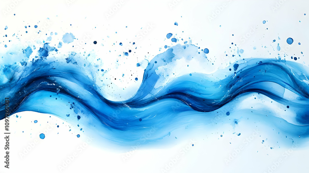 Abstract Blue Wave Illustration Abstract Blue Wave Illustration