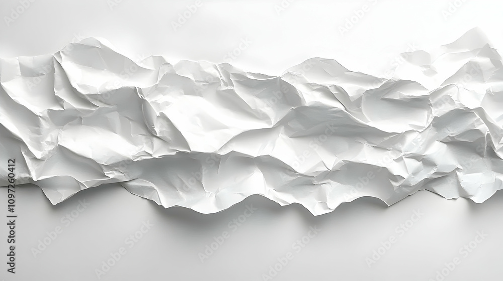 Abstract White Crumpled Paper Texture Background Abstract White Crumpled Paper Texture Background