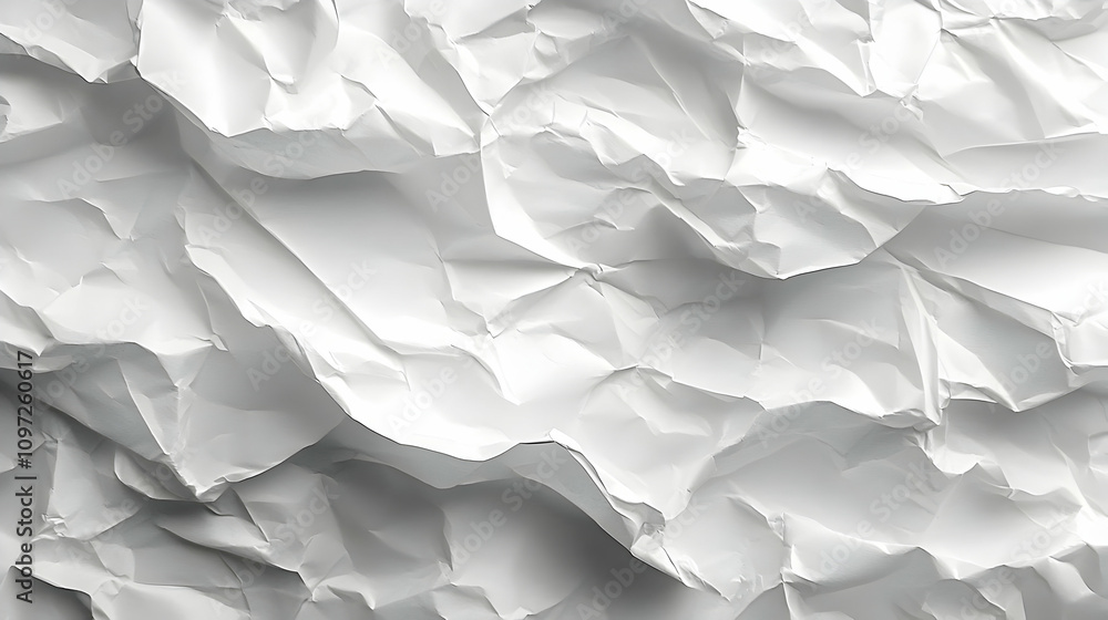 White Crumpled Paper Texture Background Image White Crumpled Paper Texture Background Image