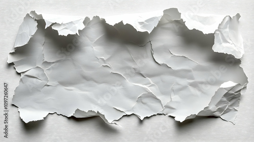 Torn White Paper Texture Abstract Illustration