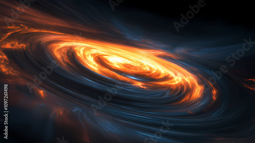 Solar storms that radiate heat burn the stars. Burning Solar Vortex. Illustration