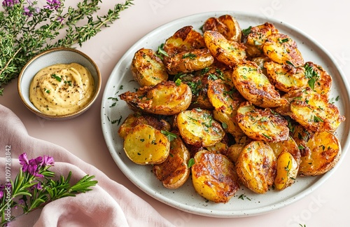 Roasted Garlic Butter Parmesan Potatoes photo