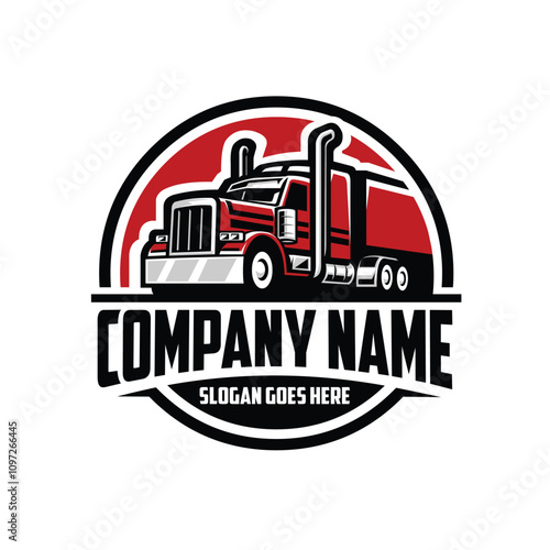 Premium trucking company logo vector illustration isolated. Best for trucking and freight related industry