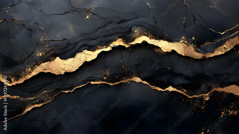Abstract Black Gold Marble Texture Background Abstract Black Gold Marble Texture Background
