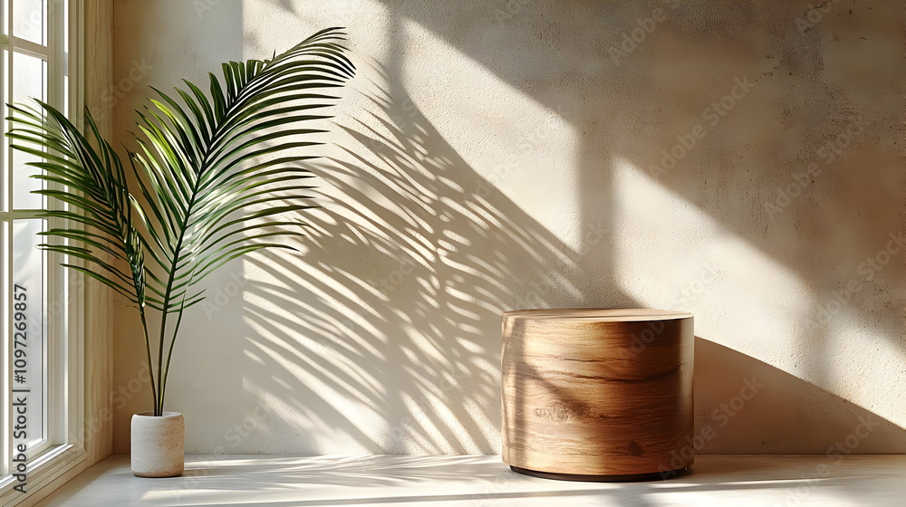 Sunlit Minimalist Room 3D Render Sunlit Minimalist Room 3D Render