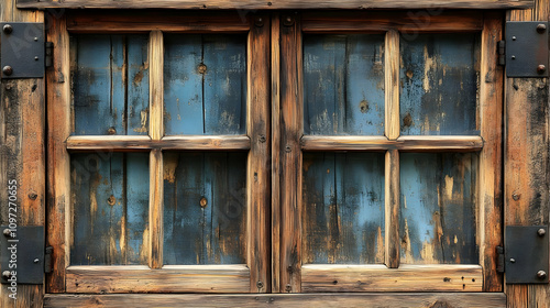 Wallpaper Mural Rustic Wooden Window Background Illustration Torontodigital.ca