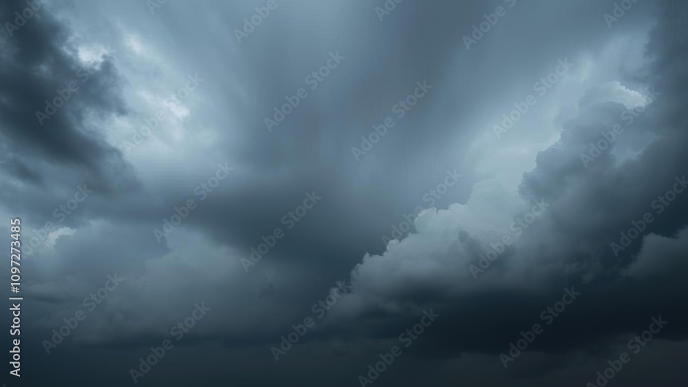 Panorama of cumulus fluffy white and dark gray storm clouds in rainy weather, thunderstorm, cumulus Panorama of cumulus fluffy white and dark gray storm clouds in rainy weather, thunderstorm, cumulus