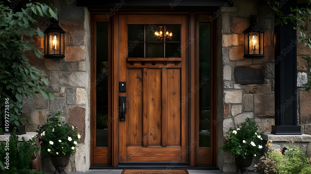Rustic Wooden Door Entrance Illustration Rustic Wooden Door Entrance Illustration