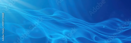 Wallpaper Mural Seamless ocean waves with micro particles and light rays shining through, environment, smooth Torontodigital.ca