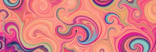 Vibrant swirling patterns of vivid colors blending together in an abstract background, swirls, abstract