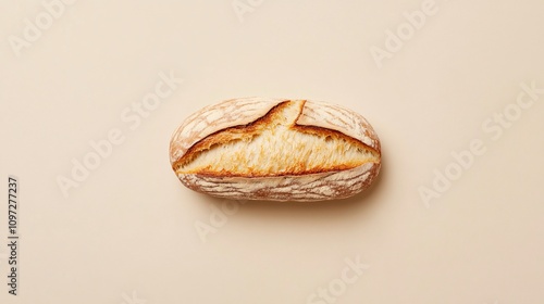 Wallpaper Mural fresh artisan bread on a cream background Torontodigital.ca