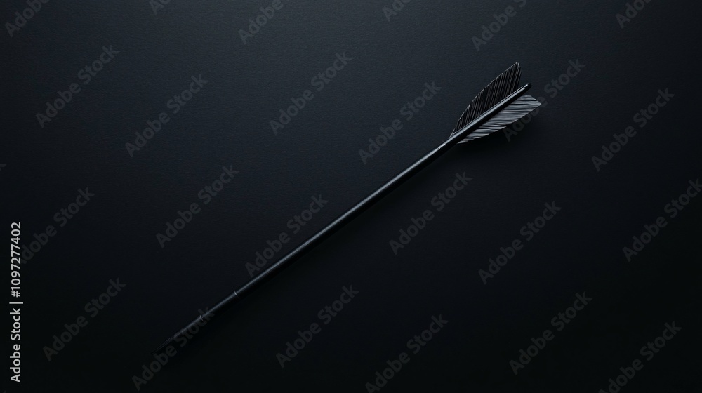 Fototapeta premium black arrow on dark background