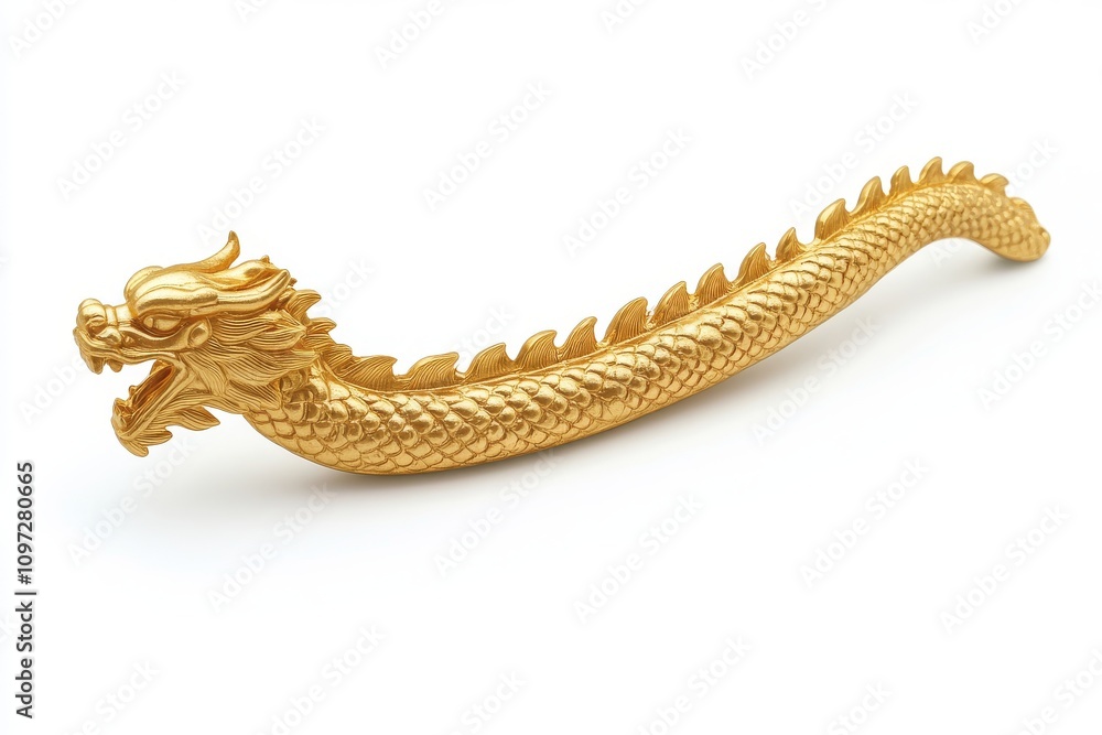 Golden dragon bookmark with intricate details and majestic design Golden dragon bookmark with intricate details and majestic design
