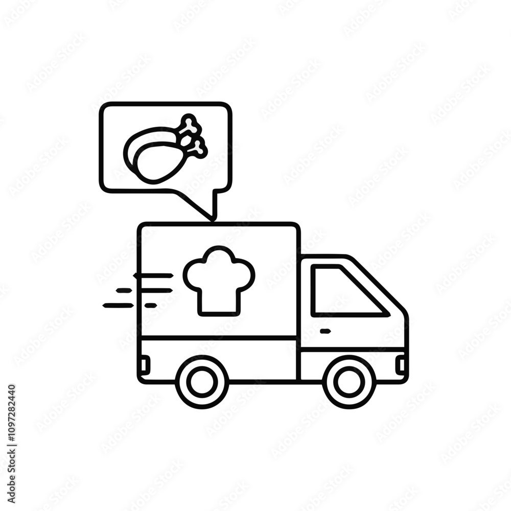 Fototapeta premium Truck icon symbol vector illustration