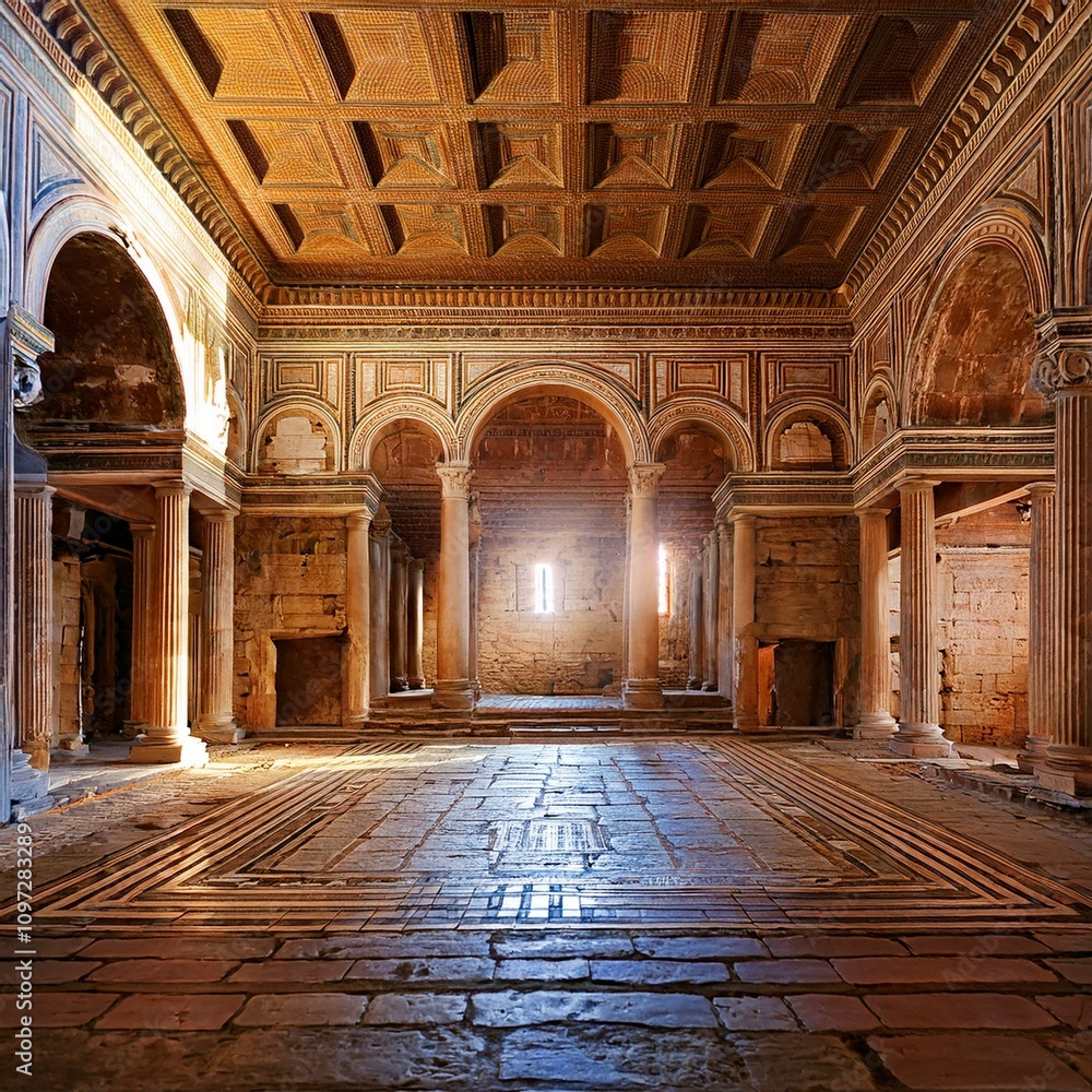 Obraz premium ancient Roman inner room, AI generated