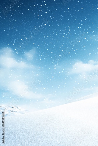 Wallpaper Mural Snowfall against a blue sky Torontodigital.ca