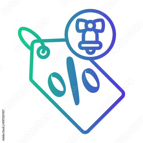 tag Line Gradient Icon