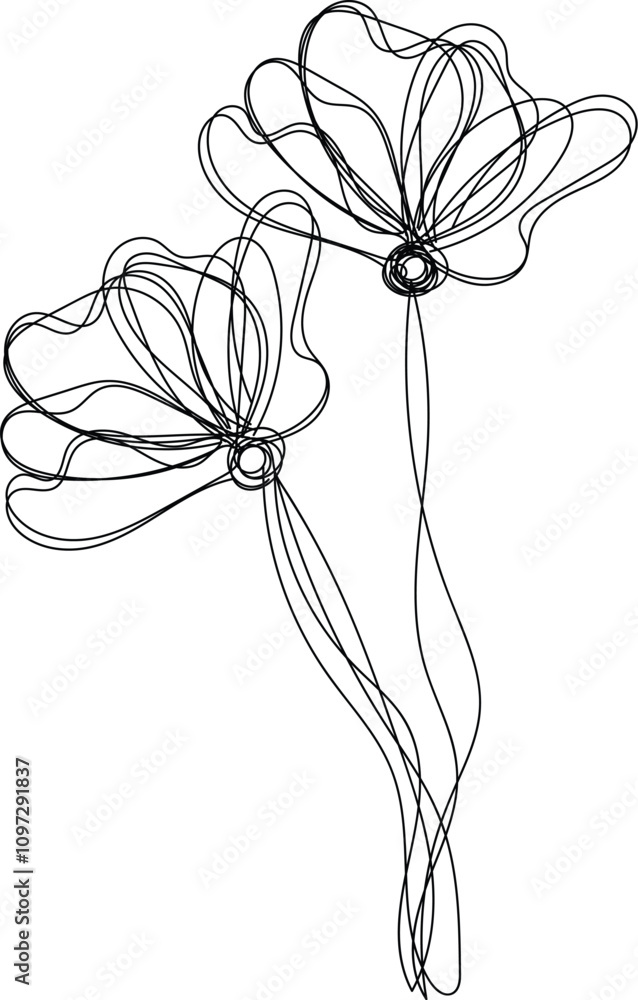 Obraz premium hand drawn flower