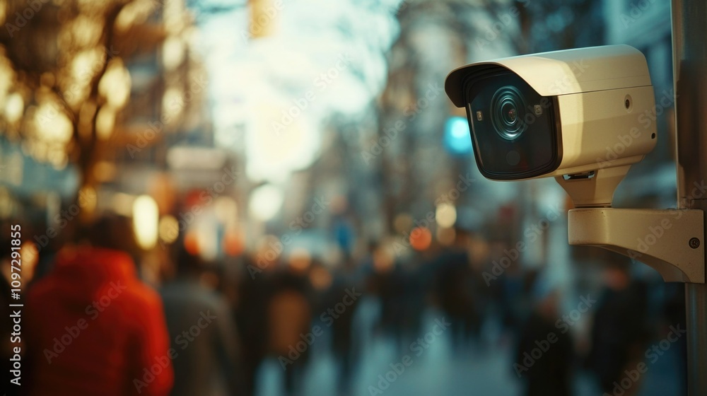 High-Tech Street Surveillance in Urban Setting High-Tech Street Surveillance in Urban Setting