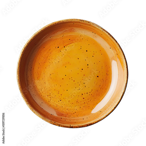 Ceramic Orange Plate Isolat...