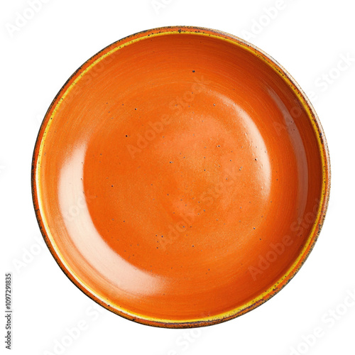 Ceramic Orange Plate Isolat...