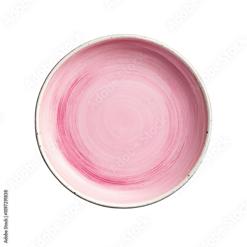 Ceramic Pink Plate Isolated...