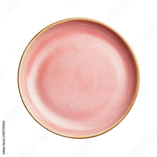 Ceramic Pink Plate Isolated...