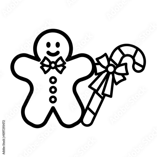 gingerbread Line Icon