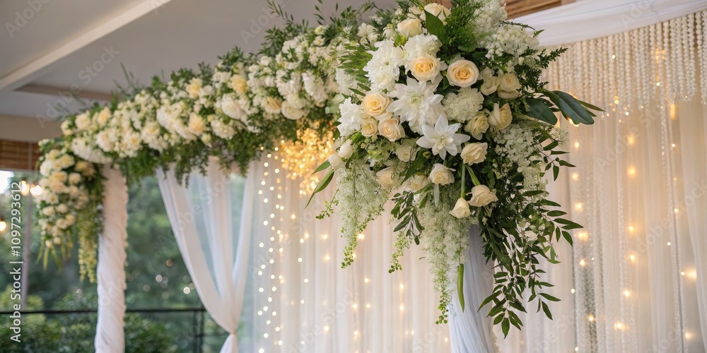 Elegant Floral Wall Hanging Decoration with White and Cream Flowers for Home Decor, Bokeh Effect, Aesthetic Design, Bohemian Style, Interior Decoration, Floral Art, Wall Decor Ideas Elegant Floral Wall Hanging Decoration with White and Cream Flowers for Home Decor, Bokeh Effect, Aesthetic Design, Bohemian Style, Interior Decoration, Floral Art, Wall Decor Ideas