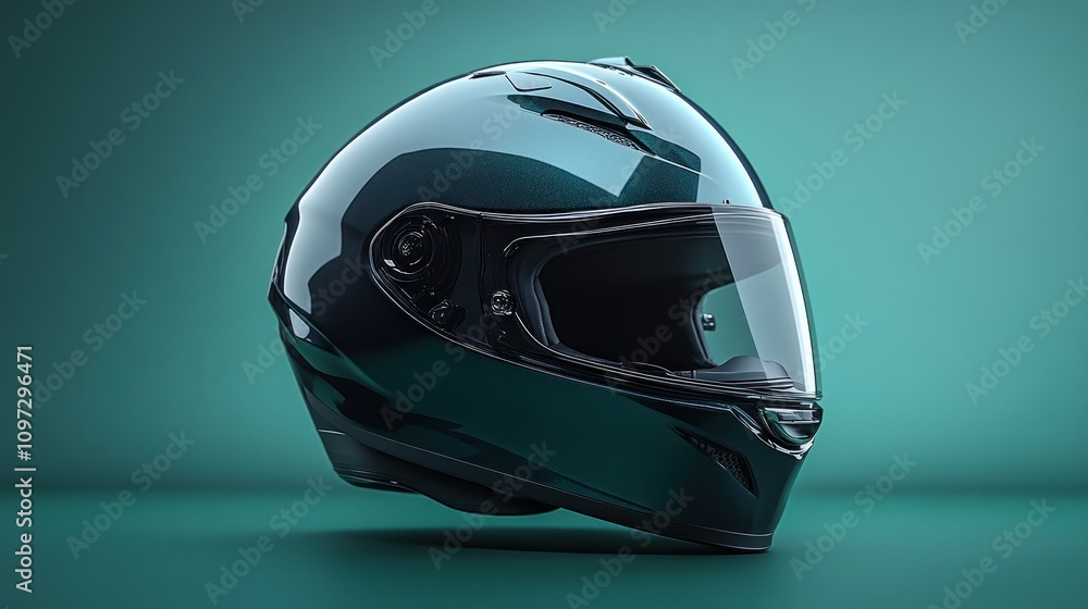 Sleek Teal Motorcycle Helmet: A Stunning Display of Safety and Style Sleek Teal Motorcycle Helmet: A Stunning Display of Safety and Style