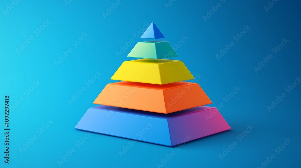 Vibrant 3d geometric pyramid design showcasing Vibrant 3d geometric pyramid design showcasing