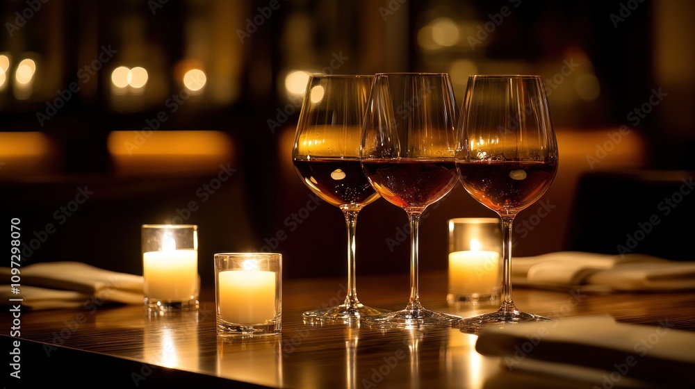 Romantic Dinner with Wine and Candles Romantic Dinner with Wine and Candles
