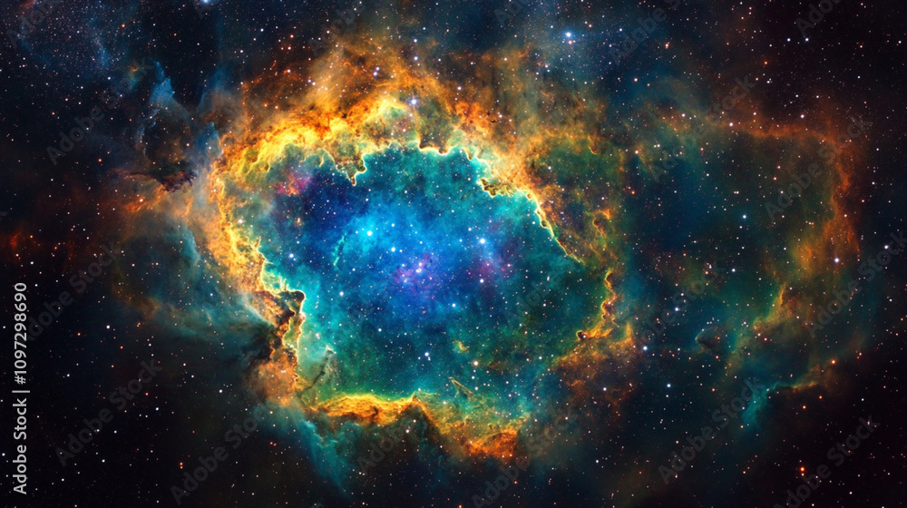 Obraz premium colorful space desktop wallpaper