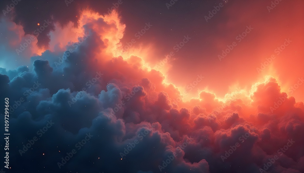 Fototapeta premium fire in the sky