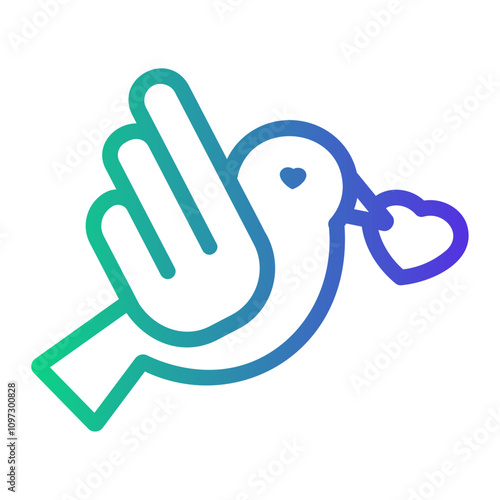 bullfinch Line Gradient Icon