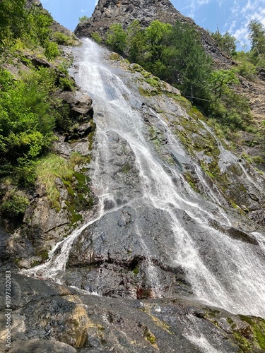 waterfall in the mountain