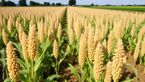 Growing grain sorghum. photo