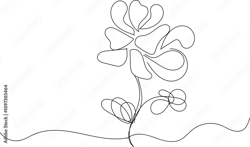 Fototapeta premium hand drawn orchid