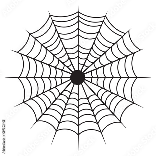 spider web net black outline vector design