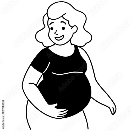  happy pregnant woman