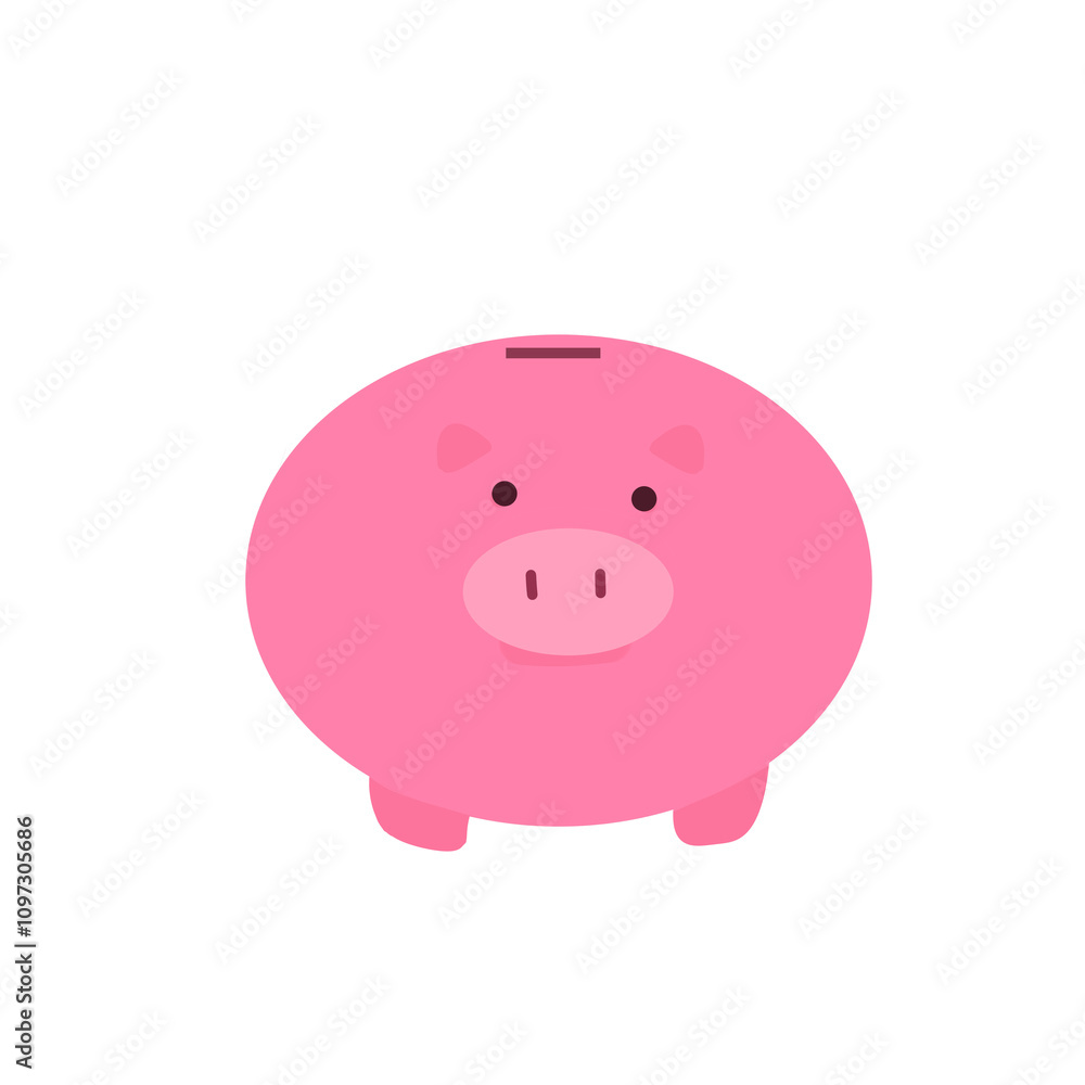 Fototapeta premium Piggy bank, learn to save money.