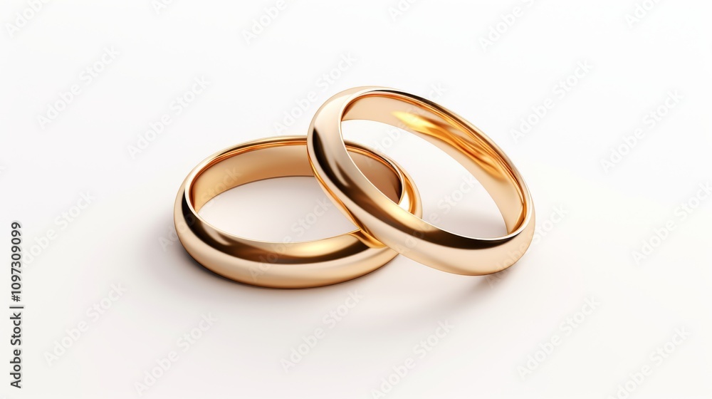 A pair of delicate rings set on a white backdrop, showcasing their simplicity and timeless design. A pair of delicate rings set on a white backdrop, showcasing their simplicity and timeless design.