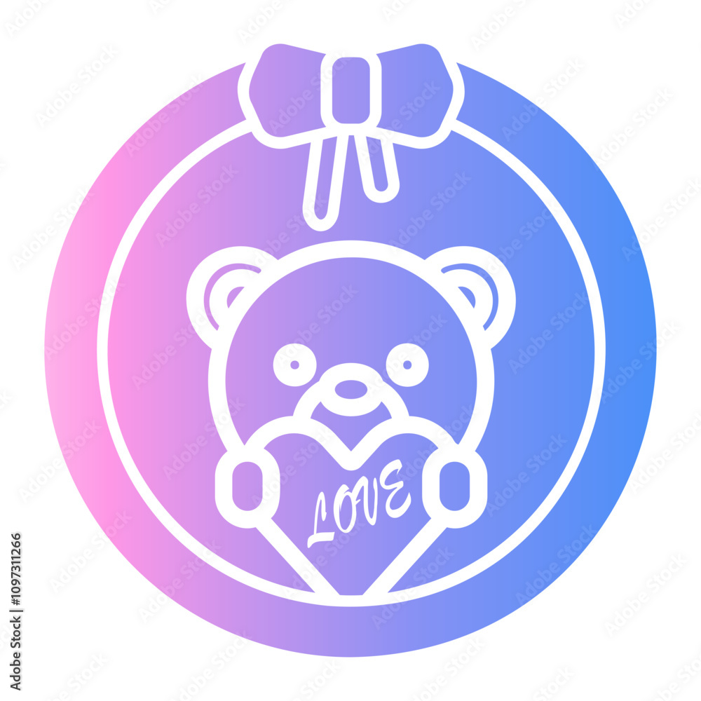 Obraz premium teddy Gradient icon