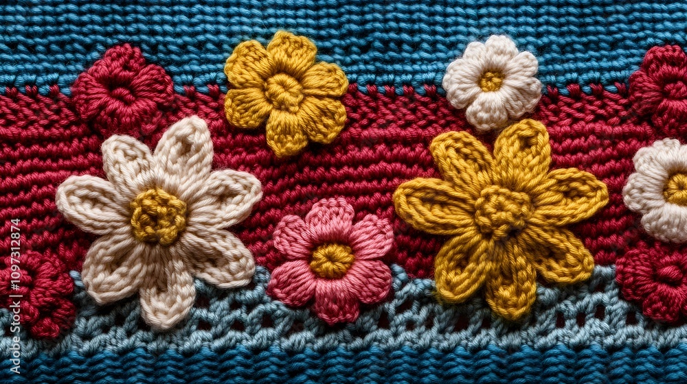 Flower lace knitting wool texture and background Flower lace knitting wool texture and background