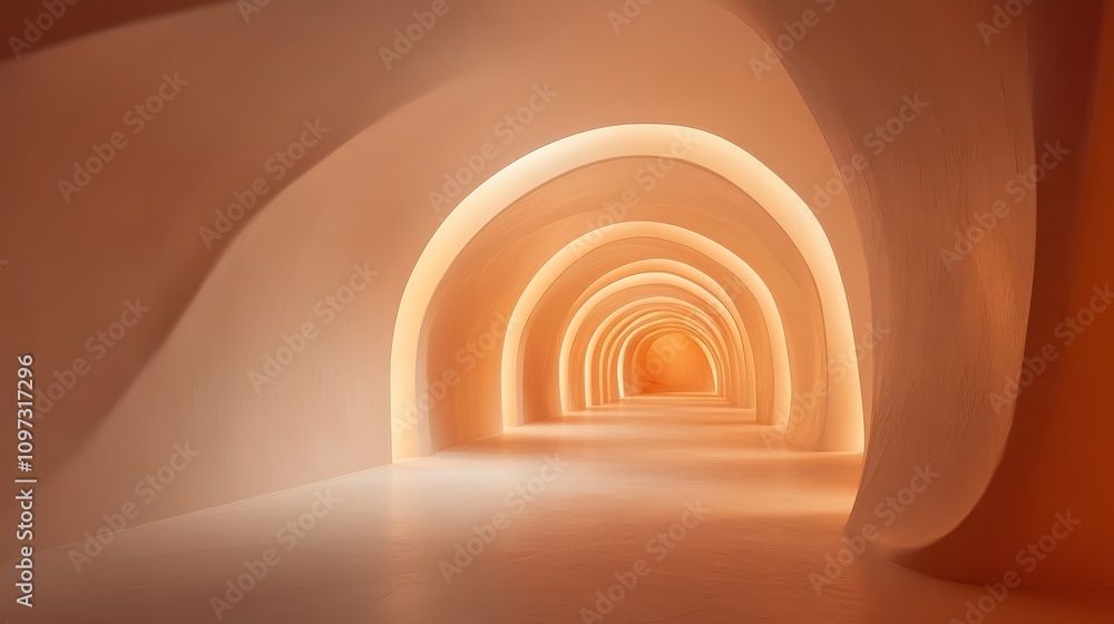 Obraz premium Explore modern minimalist architecture with a warm