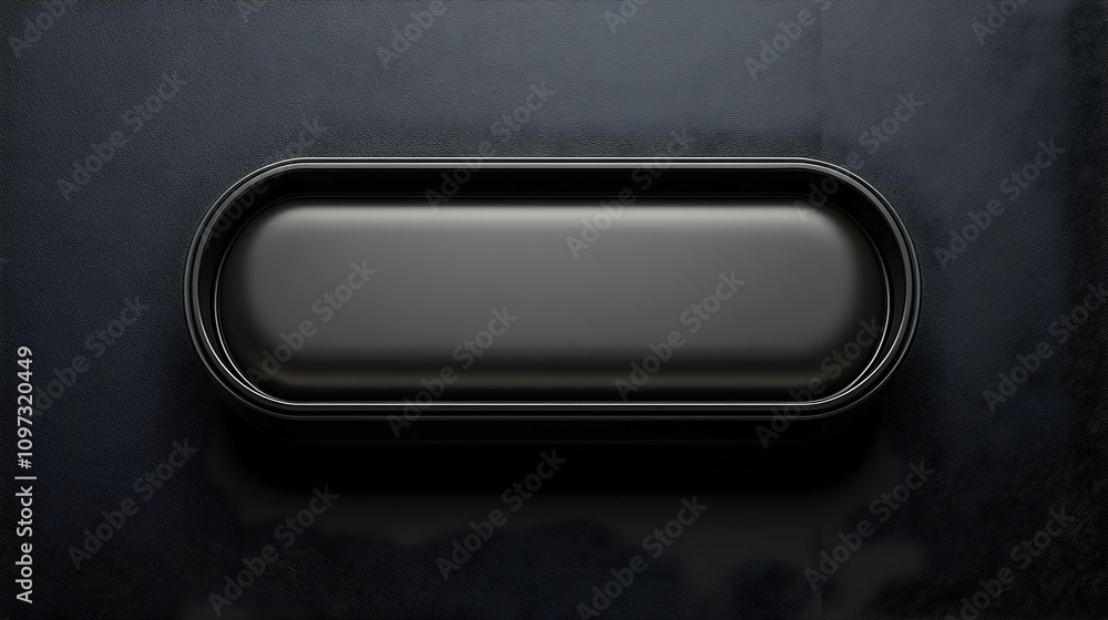 Sleek black oval button on dark background; perfect for website design, app interface, or minimalist backgrounds. Sleek black oval button on dark background; perfect for website design, app interface, or minimalist backgrounds.